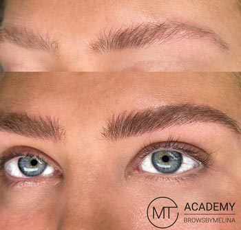 Eyebrows made with our Fluffybrows technique