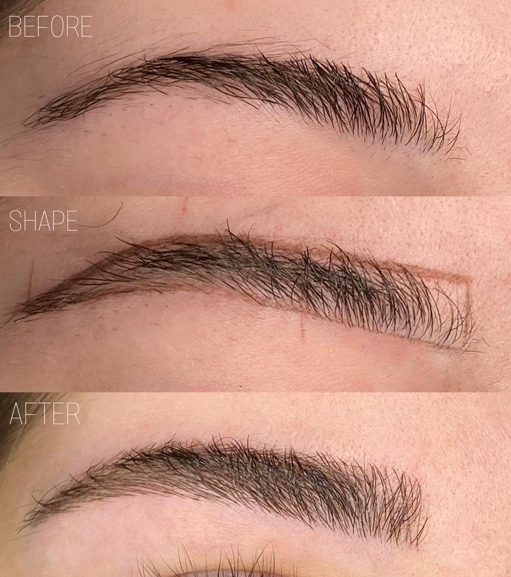 Eyebrows made with our Fluffybrows technique