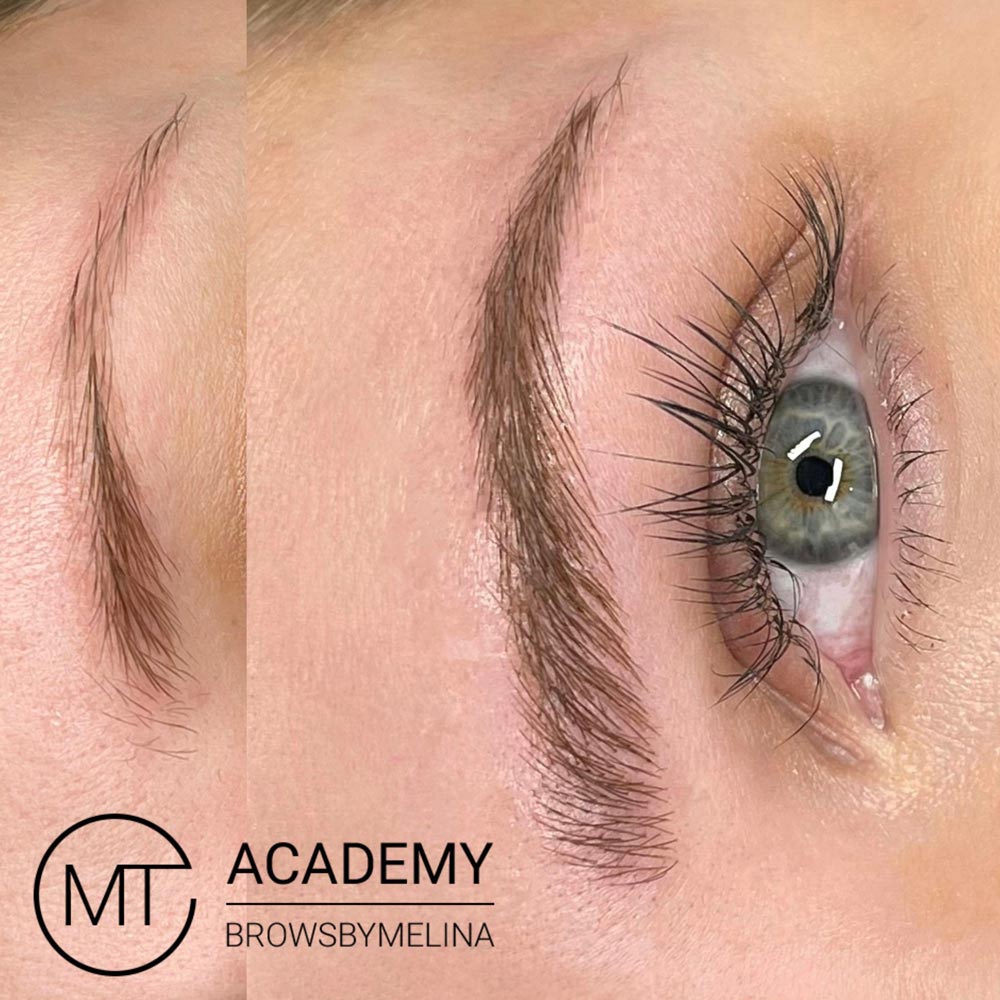 Eyebrows made with our Fluffybrows technique