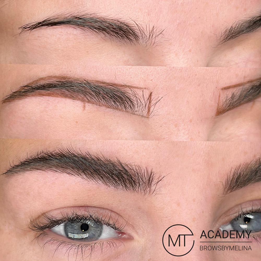 Eyebrows made with our Fluffybrows technique